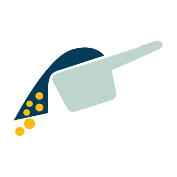 Müllbeutel und Granulat einlegen
